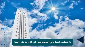 حار ورطب.. الحرارة في القاهرة تصل إلى 35 درجة خلال النهار